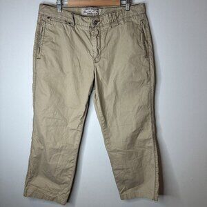 Tommy Bahama Pants Mens 38x30 (actual 38x27) Tan Chino Flat Front Slacks
